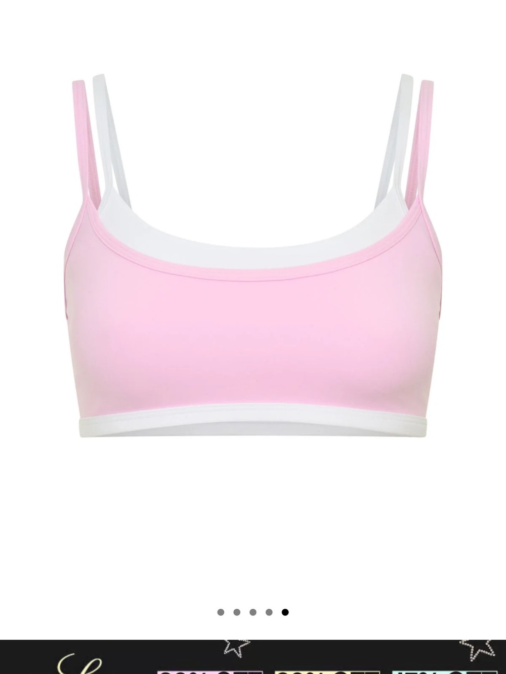 Classic Pink Bralette with Contrast Trim